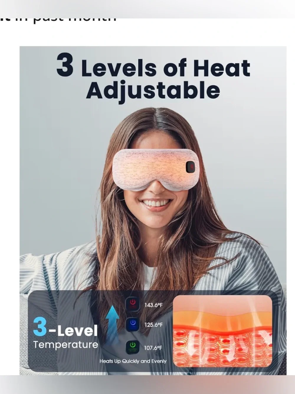 Heated Eye Mask - Cordless Eye Mask for Dry Eyes